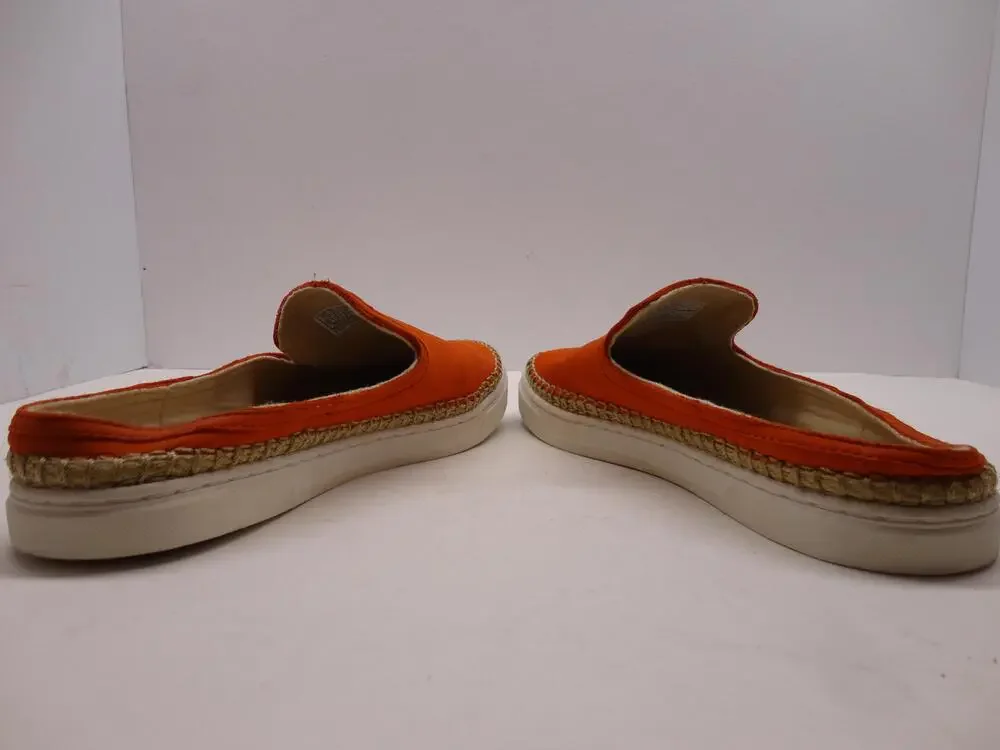 UGG Shoes Womens Size 8 Orange Leather Slip-On Espadrille Flats Casual 1010102